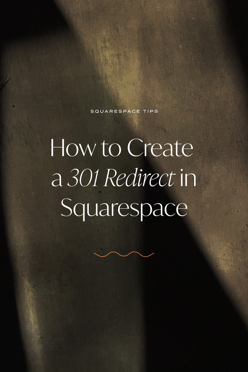 How to Create a 301 Redirect in Squarespace