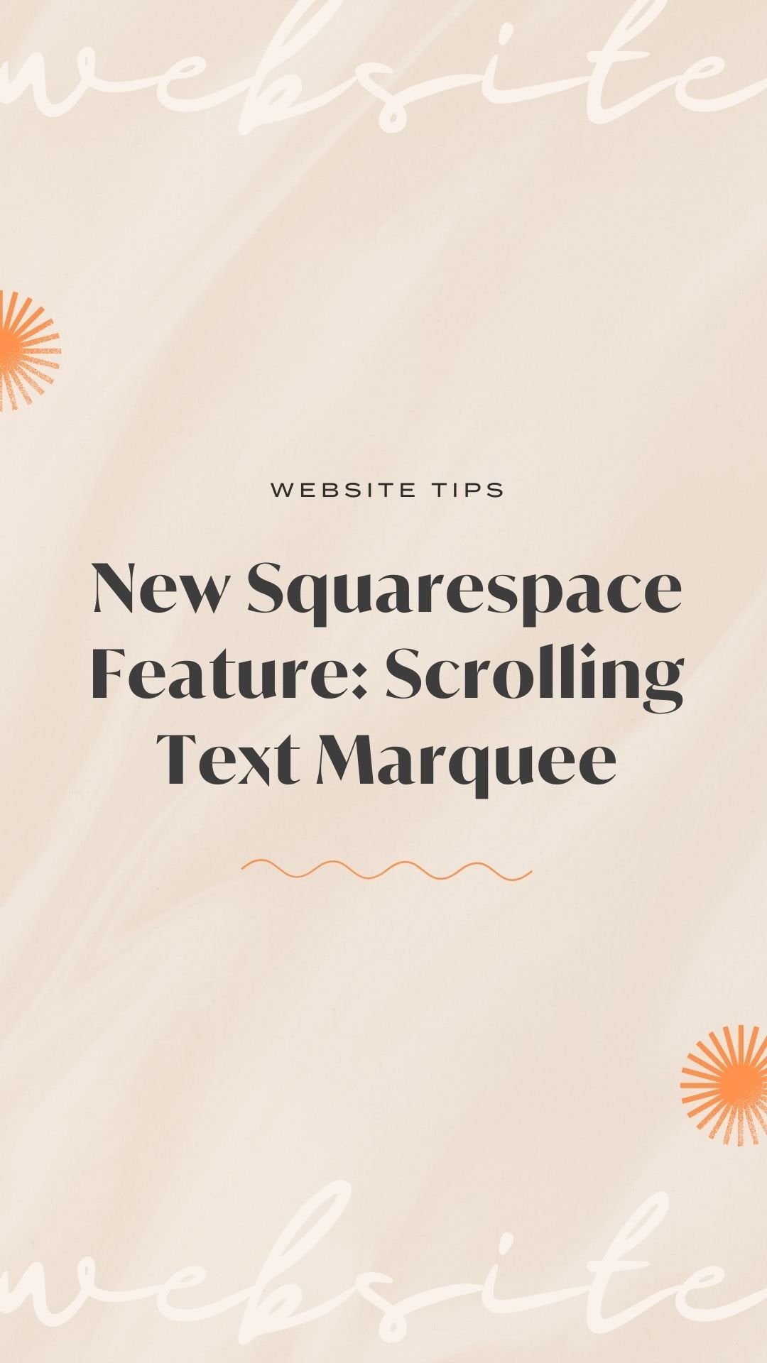 New Squarespace Feature: Scrolling Text Marquee