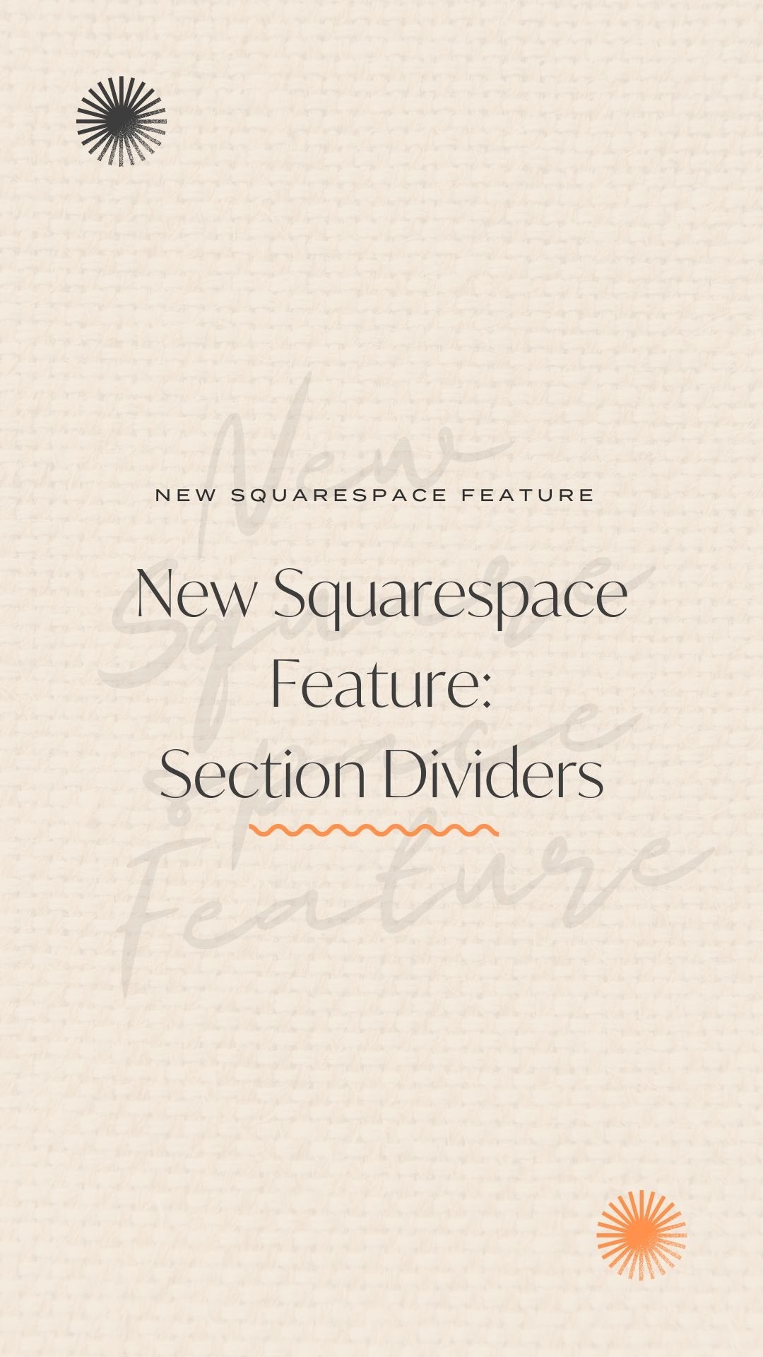 How to use the new Squarespace feature: Custom Section Dividers